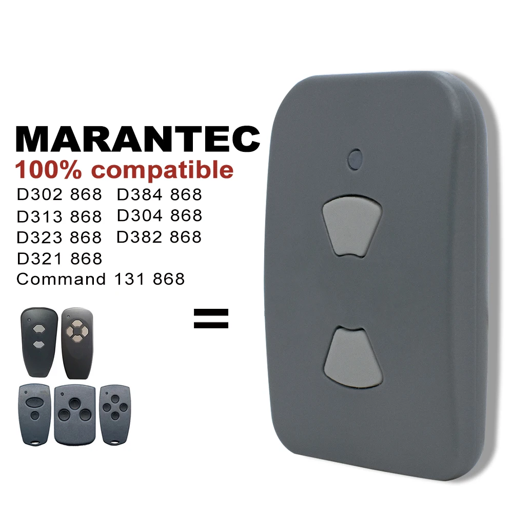 1-10PCS MARANTEC Remote Control 868MHz Clone Marantec Digital 302 304 382 384 313 321 312 868 MHz Garage Door Opener Keychain