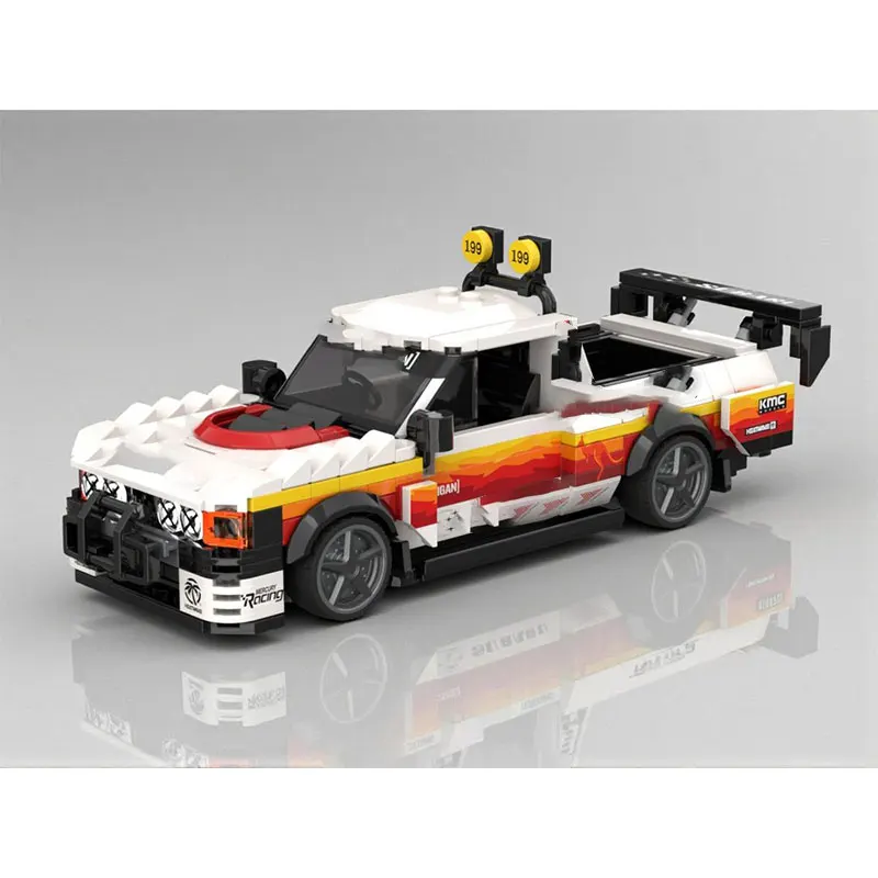 รถแข่งความเร็วสูง รุ่น MOC ตัวต่อเลโก้ สีขาวแดง รถสปอร์ตซีดาน แบบโมดูลาร์ เทคโนโลยี ของเล่นประกอบสำหรับเด็ก ของขวัญวันหยุด