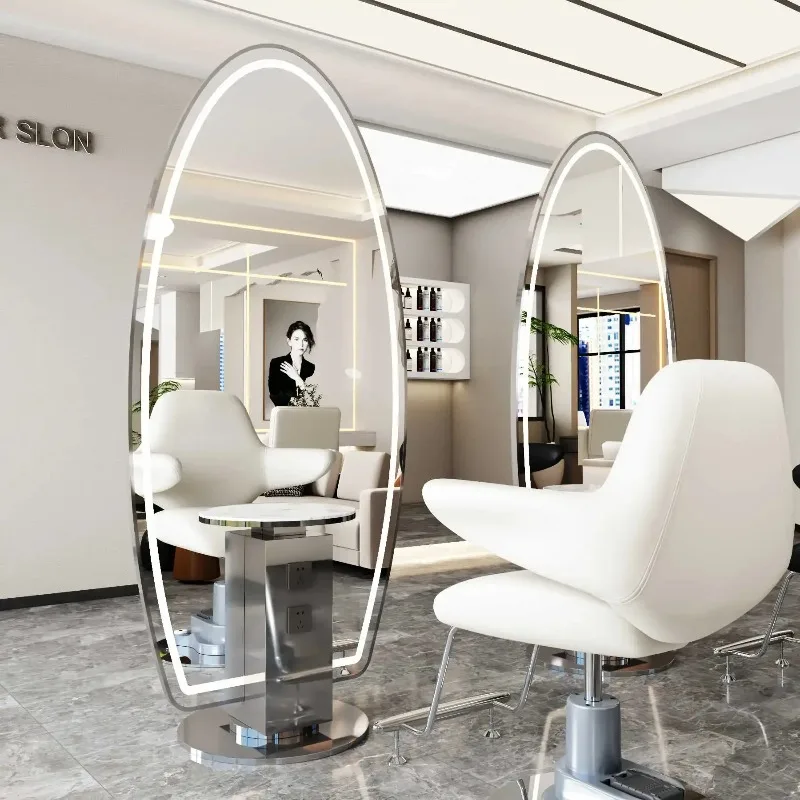 JZ-8  Barber Shop Mirror Table Single and Double-sided Stainless Steel Barber Shop Mirror Hair Salon Special
