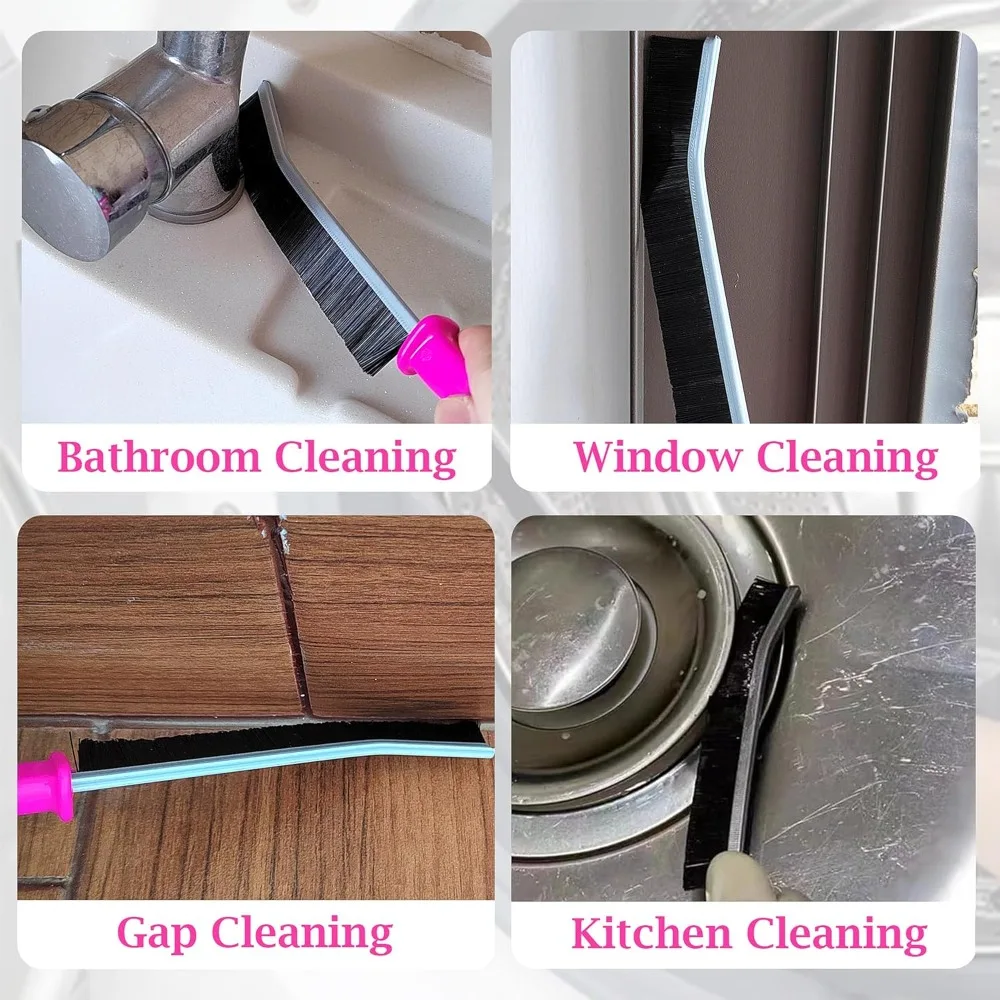 4 قطع فرشاة تنظيف شق ذات شعيرات صلبة، أداة فرشاة تنظيف الفجوة متعددة الوظائف للاستخدام المنزلي، الجص - تخفيضات كبيرة