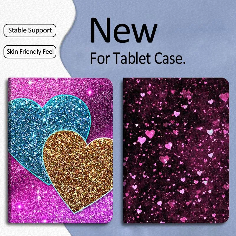 

Sparkling Color Love Heart For Xiaomi Mi Pad Mini 4 5 6 7 SE Pro Plus Redmi Pad 2 SE 2025 8.8 11 Foldable Tablet Case Gift