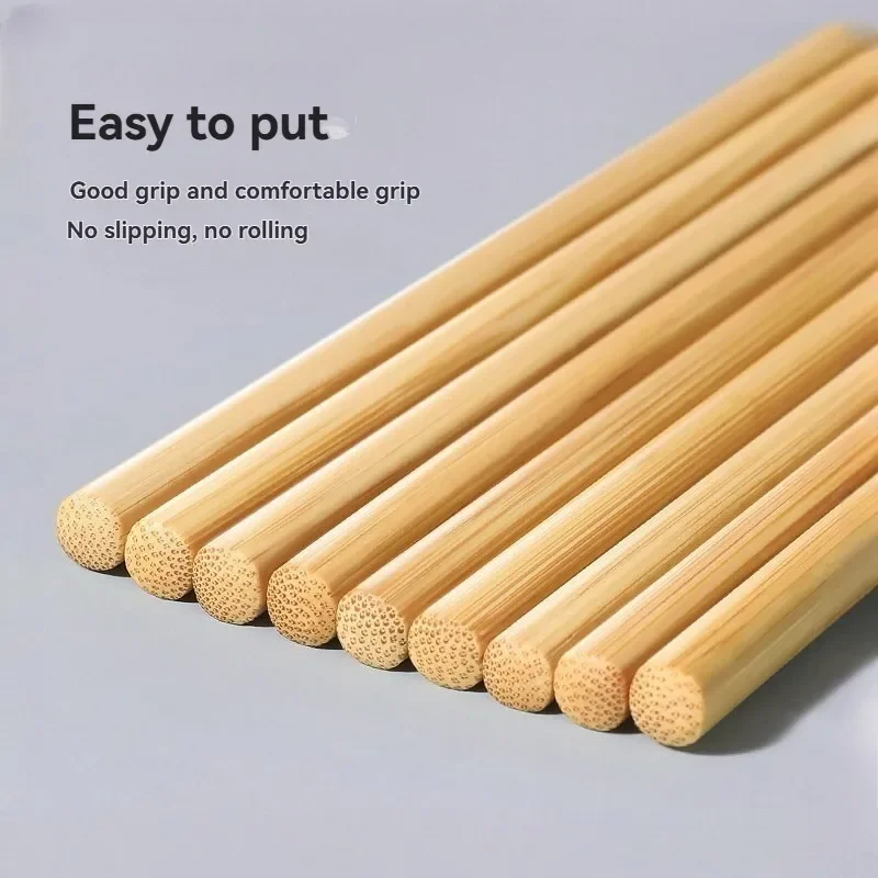 5/10/20/30 Pairs Environmental Bamboo Chopsticks Wax Free Mold Resistant Kitchen Utensil Accessory Square Head Chopstick Sets