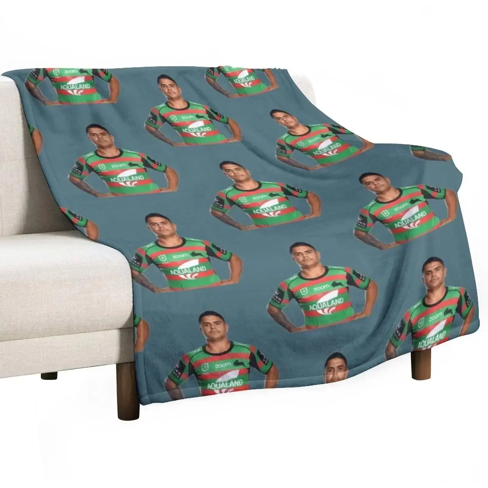 Latrell Mitchell Throw Blanket Soft Plush Plaid for babies for winter Hair Blankets For Sofas halloween Blankets