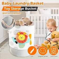 NEW Baby Laundry Basket Cute Dinosaur Foldable Toy Storage Bucket Picnic Dirty Clothes Basket Box Canva Organizer Cartoon Animal