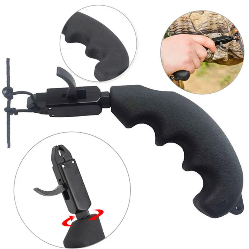 Picture 7: 3 Finger Release Compound Bow Release Aids Right/Left Hand 360degree Rotary Trigger Caliper Hunting Shooting Archery Accessories