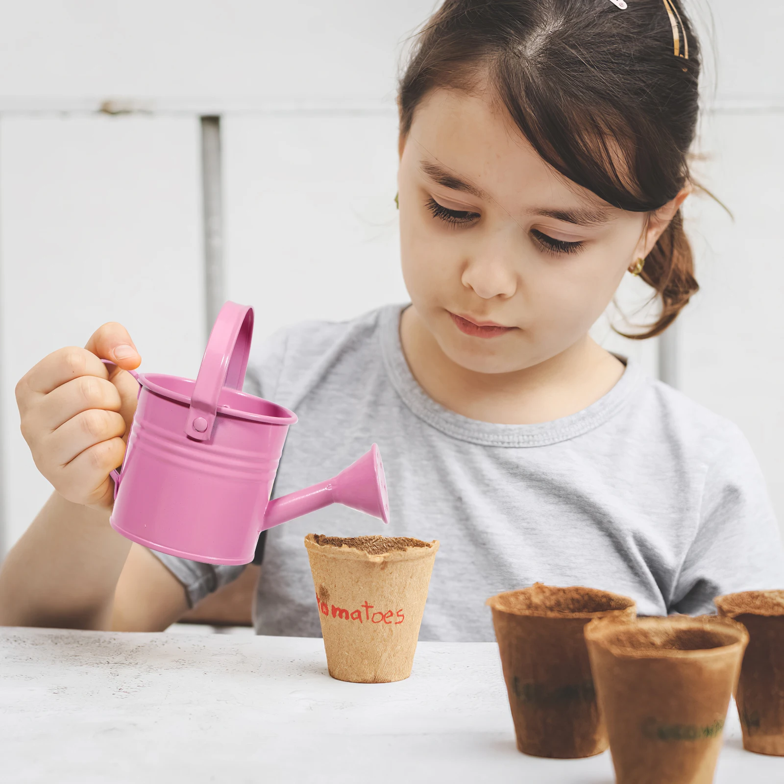 

5pcs Children'S Watering Can Plastic Durable Long Mouth Large Capacity For Indoor Outdoor Plants Home Garden Watering Pot