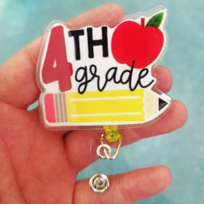 stock teacher brooch pencil badge back to school pins chancho 1st 5st grade school badge