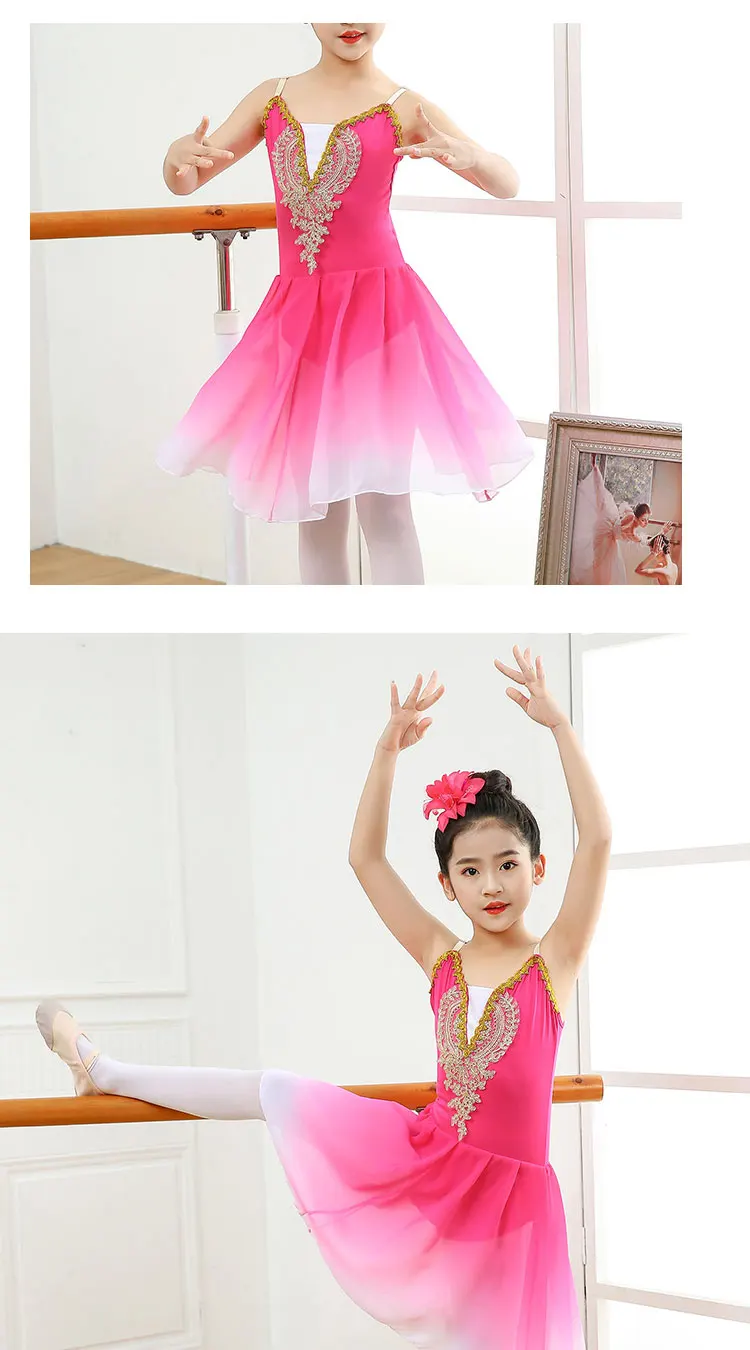 Abito lungo Tutu di balletto per bambini adulti danza moderna abbigliamento da spettacolo per bambini gonna di balletto vestiti da pratica gonna soffice