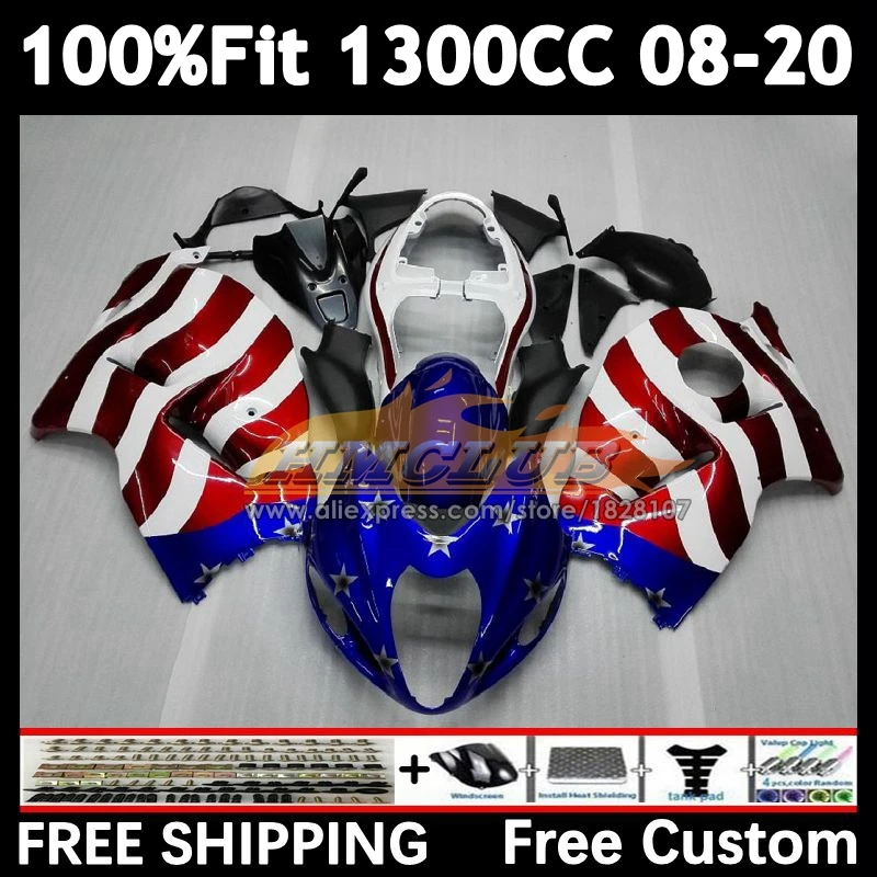 Fairing For SUZUKI USA FLAG Hayabusa GSXR1300 2008 2009 2010 2011 2012 2013 39No.155 GSXR 1300 2014 2015 2016 2017 2018 2019