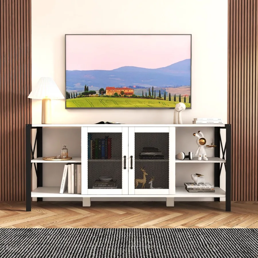 

TV Stands for Living Room Industrial TV Stand for Bedroom Furniture Farmhouse TV Stand 80 Inch Television Stand Modern Horizont