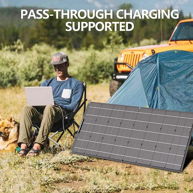 1500W Portable Folding Solar Panel Kit for Outdoor Travel RV Home Emergency Power