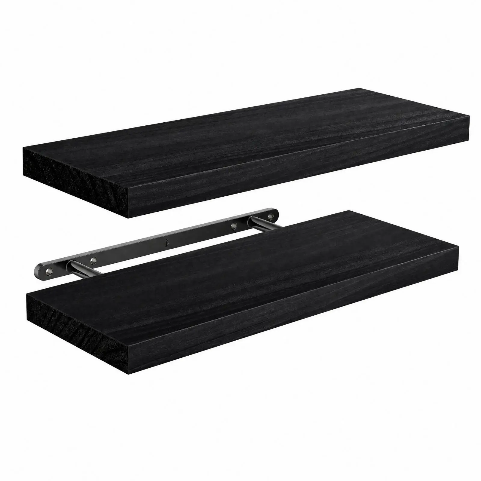 Wall Mounted Wood Shelf with Multiple Compartments for Living Room Bathroom Kitchen Display Storage Home Organizer