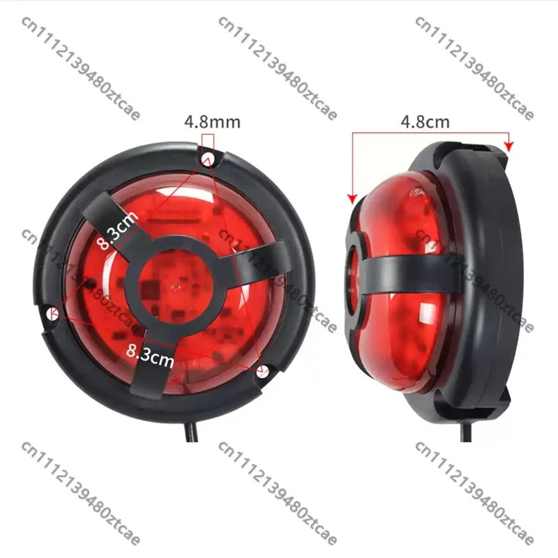 Waterproof Vehicle Blind Spot Audible Visual Alarm DC12V 24V Truck Reversing Turning Voice Reminder Warning Light
