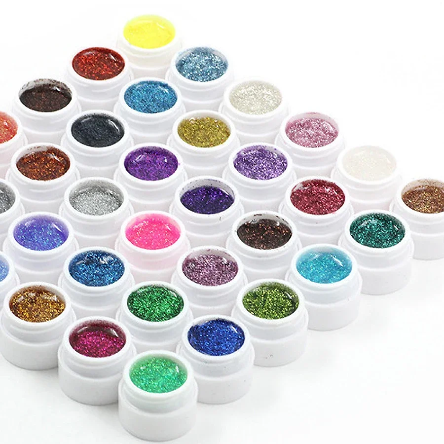 36 Colors UV Gel Manicure Kit Glitter Soak off Gel Paint for Nail Salons And DIY Nail Art Manicure