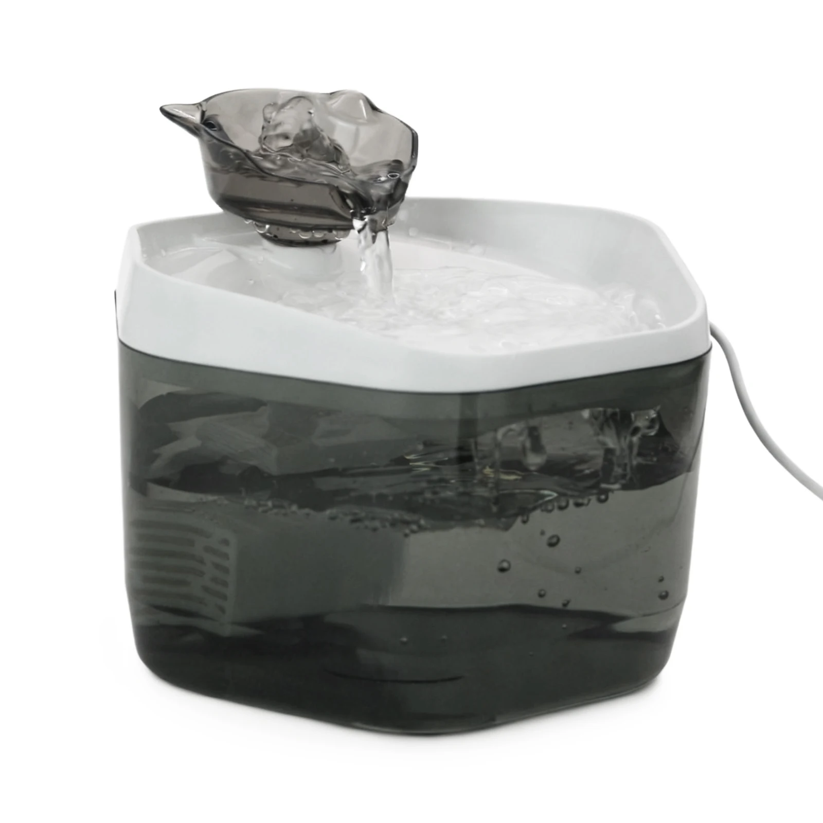 Katzenbrunnen 1,2 l/42,23 fl oz Katzenwasserspender, Haustiertrinkbrunnen, USB-betrieben – geeignet für Katzen/kleine bis mittelgroße Hunde – Detail 9
