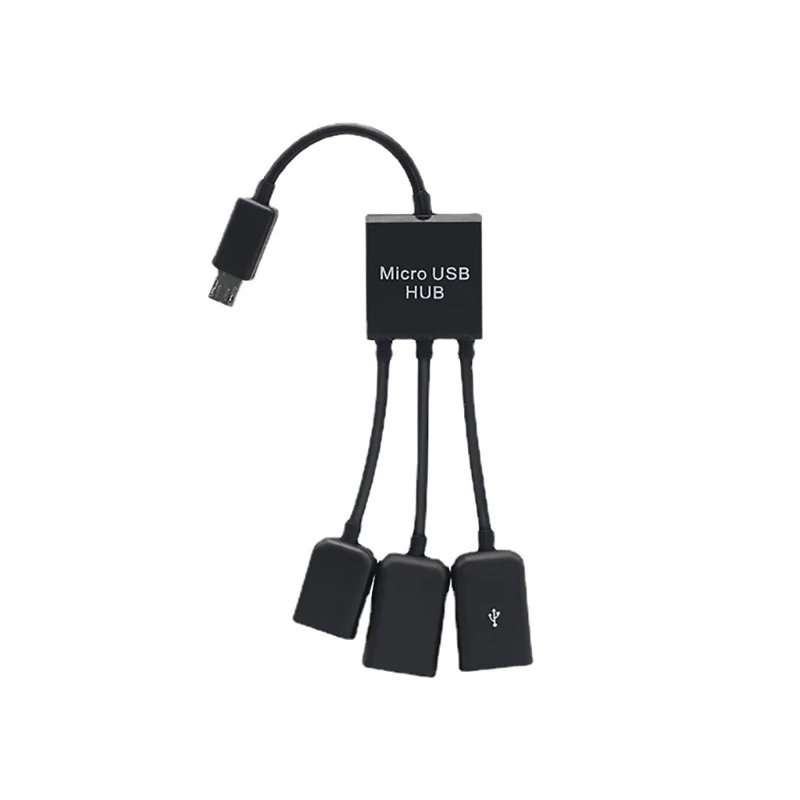 Répartiteur câble HUB 3 en 1 Micro USB vers 2 OTG, 3 ports, adaptateur Micro-USB type-c, convertisseur pour tablette, souris,