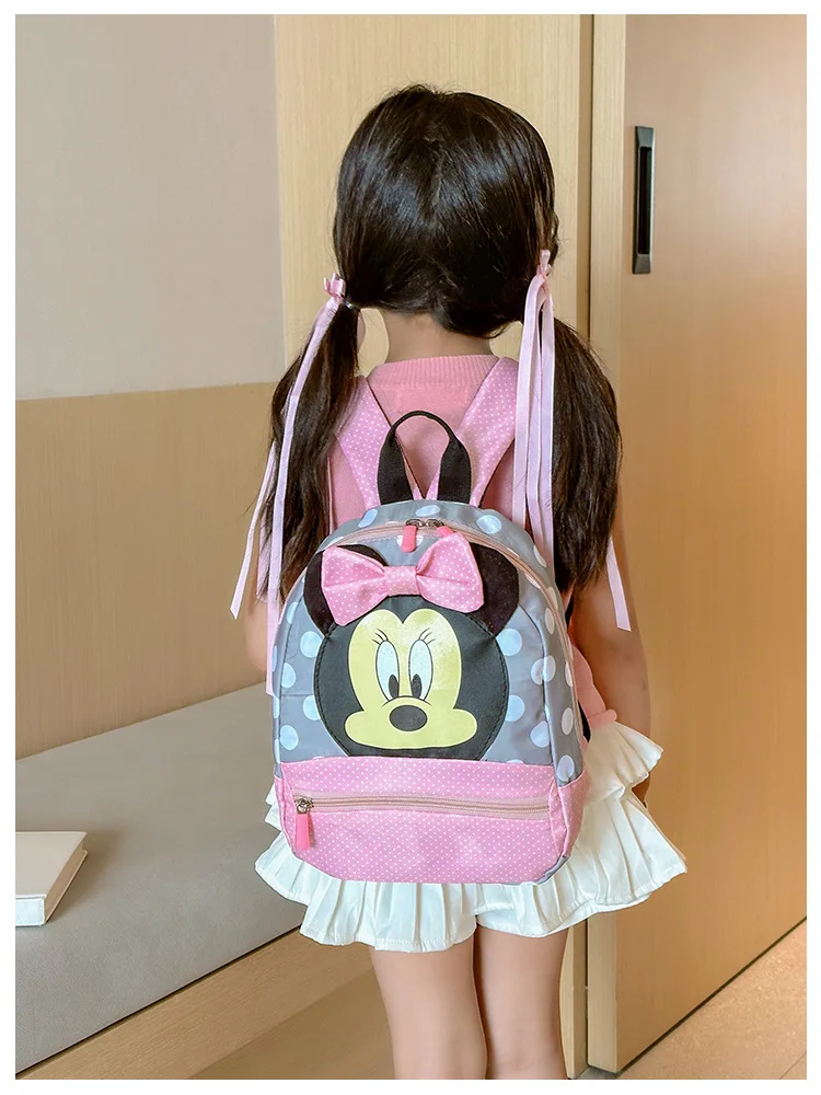 Disney New Plush Bag Cartoon Oxford Fabric Backpack Kindergarten Baby\'s Schoolbag Casual Small Backpack