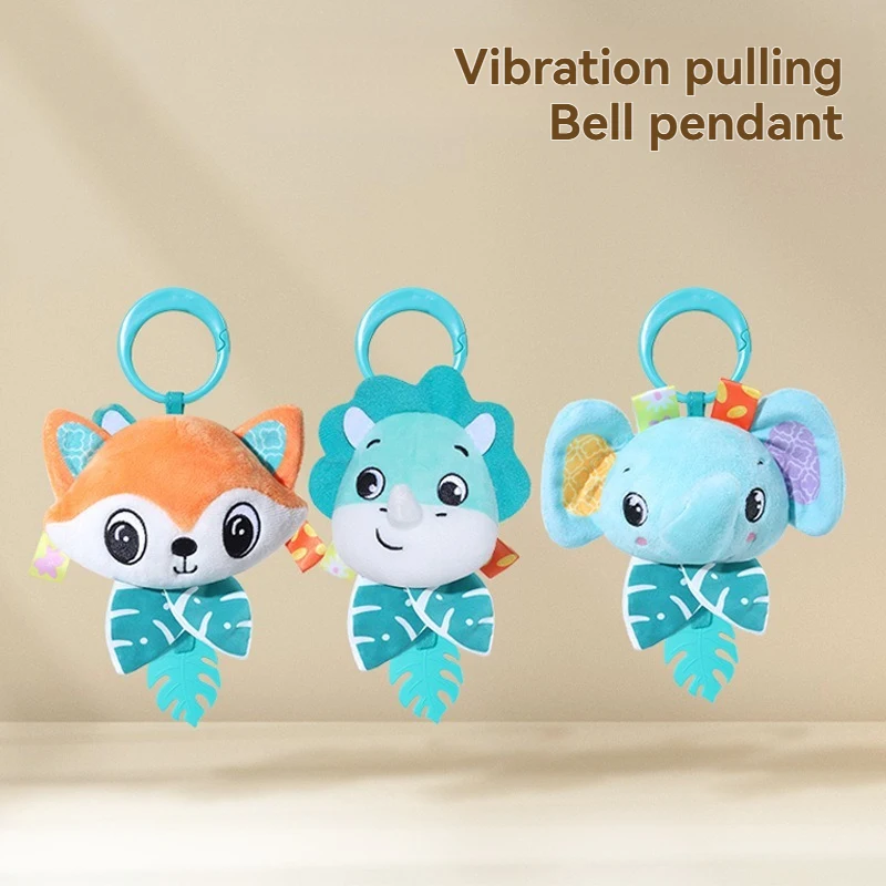 Baby Vibration Pull Bell & Rattle Toy – Hanging Crib & Stroller Accessory for Infant Soothing & Sensory Development