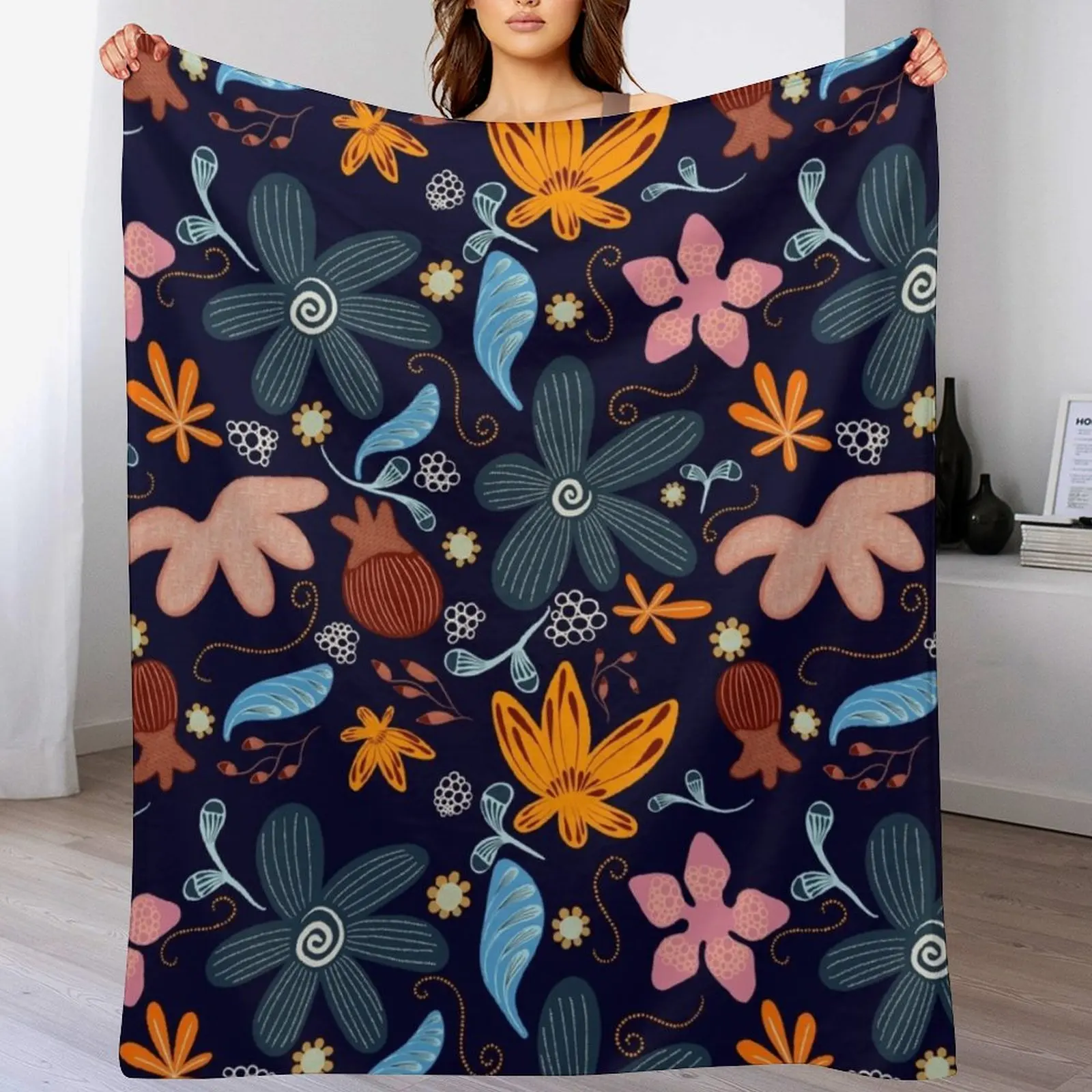 Night Time Stroll Throw Blanket Comforter For Decorative Sofa Warm Blankets