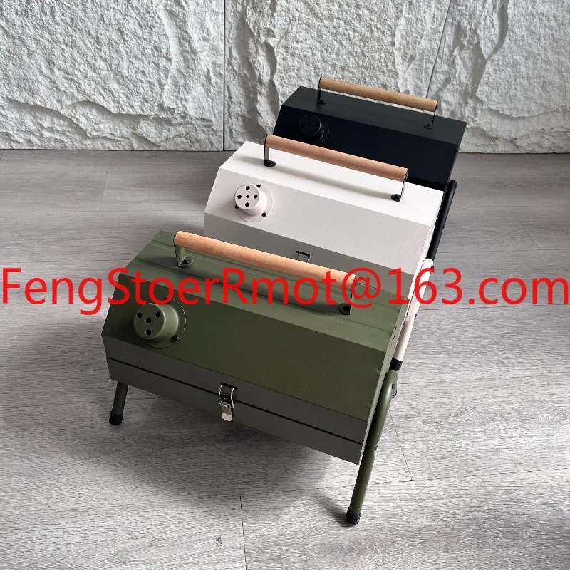 Portable portable household outdoor star anise with chimney barbecue skewers multi-functional double-sided barbecue grill
