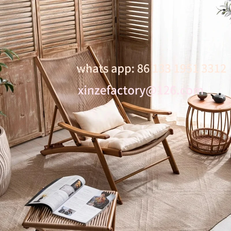 

Customizable Outdoor rattan chair three-piece set, casual open-air Nordic small coffee table, balcony courtyard lounge tea