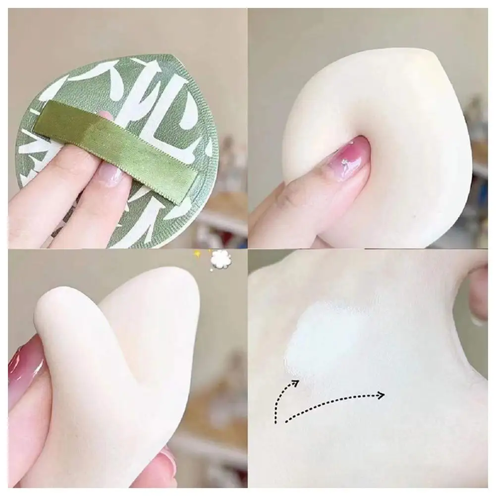 Großer Puderquaste, superweicher Zuckerwatte-Kissen-Puderquaste, doppelte Verwendung von trockenem und nassem Puder-Make-up-Schwamm nicht essen