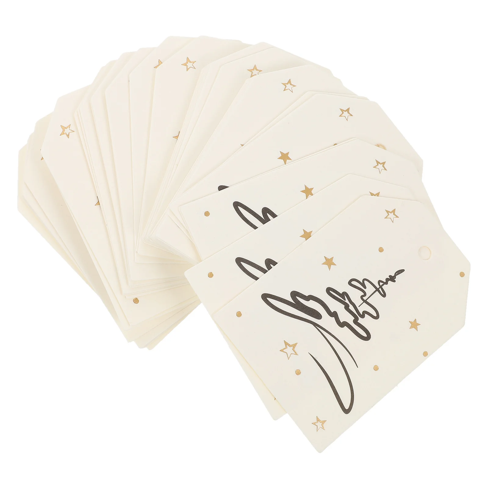 

200Pcs Christmas Hanging Tags Gold Plated Creative Gift Wrapping Labels Xmas Tree Party Favor Gilding Christmas Tags