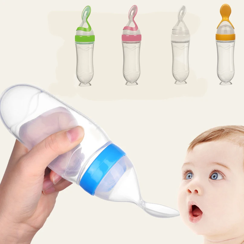 Baby Feeding Bottle Spoon Milk Bottle Baby Training Feeder Food Supplement Food feed Spoon baby gadgets BPA Free