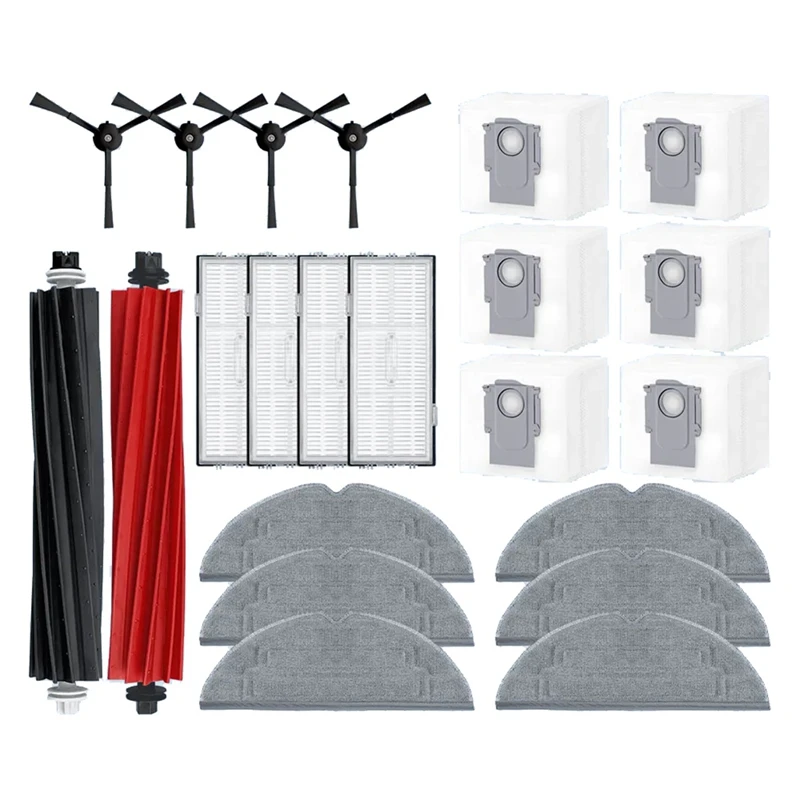 Para roborock s8 pro ultra robô aspirador de pó peças reposição principal escova lateral mop almofada filtro hepa sacos poeira acessórios