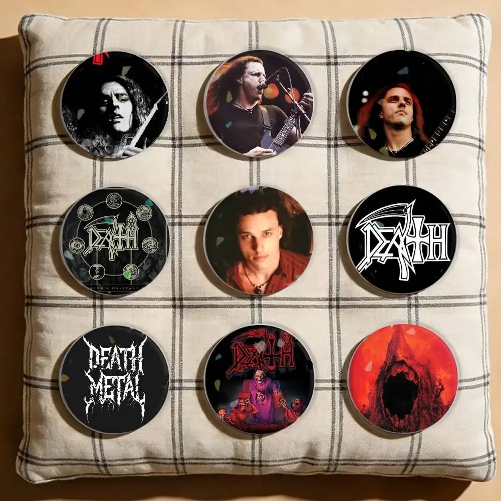 

Metal Band D-Death Chuck Schuldiner Laser Badge Creative Pins Brooch for Bag Clothes Hat Decor Gifts Fans Collect