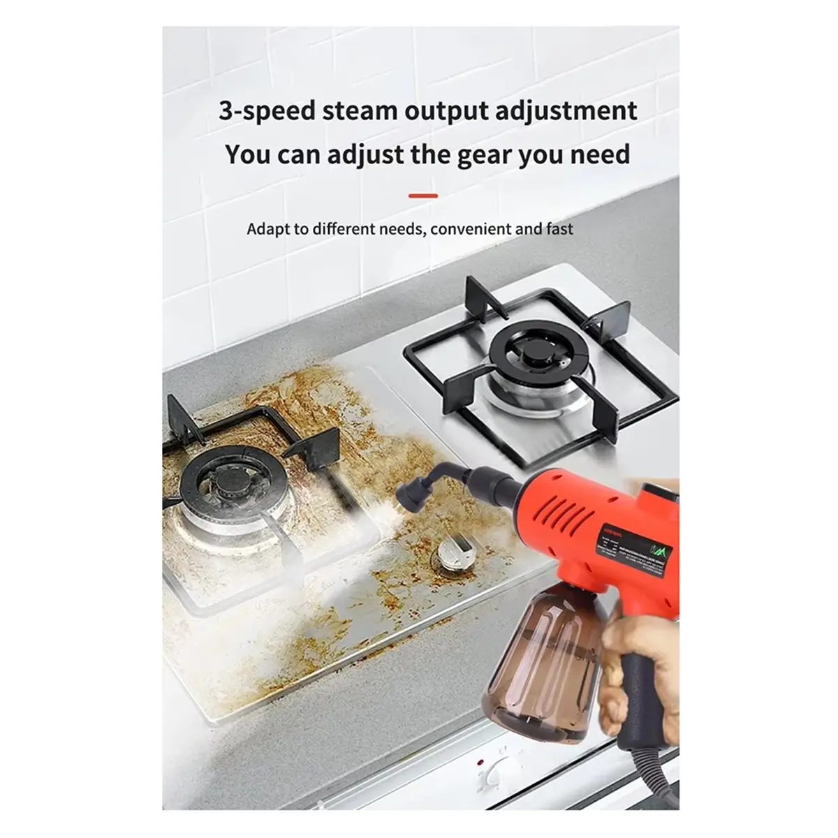 *A91P 1200W Handheld Steam Cleaner High-Pressure and High-Temperature Household Air Conditioner Kitchen Hood Washer UK Plug