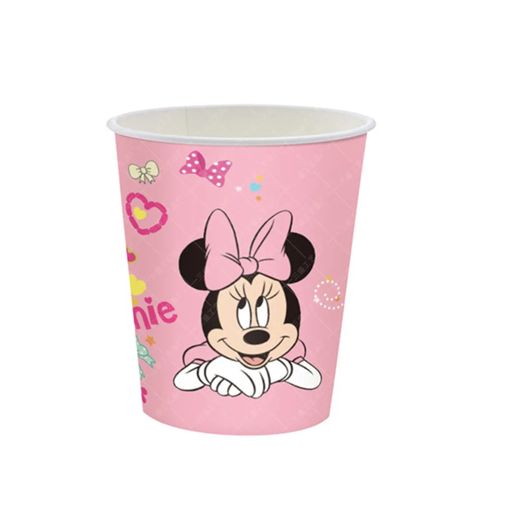 1 anno Baby Minnie Mouse Forniture per feste Minnie Tema Palloncino Tazza Piatti Tovaglioli per bambini Baby Shower Decorazione festa di compleanno