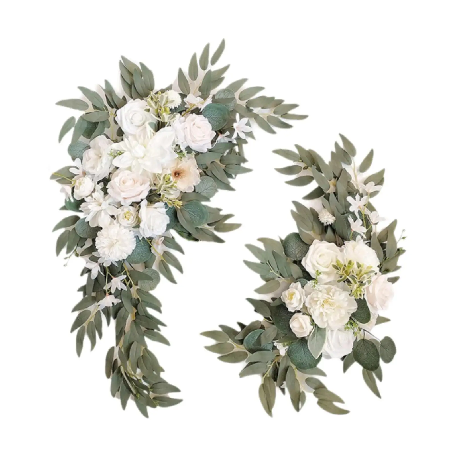 

2Pcs Floral Arrangement Kit for Wedding Arch with Welcome Sign and Centerpiece
