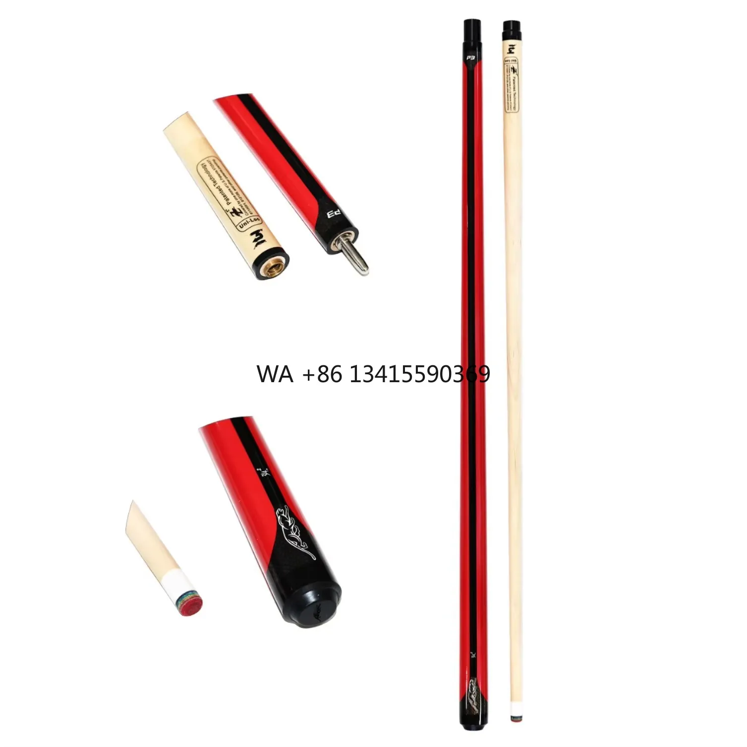 

Superior Quality PREOAIDR High-tech Uni-Lock Joint Canada Maple Wood Billiard Pool Cue