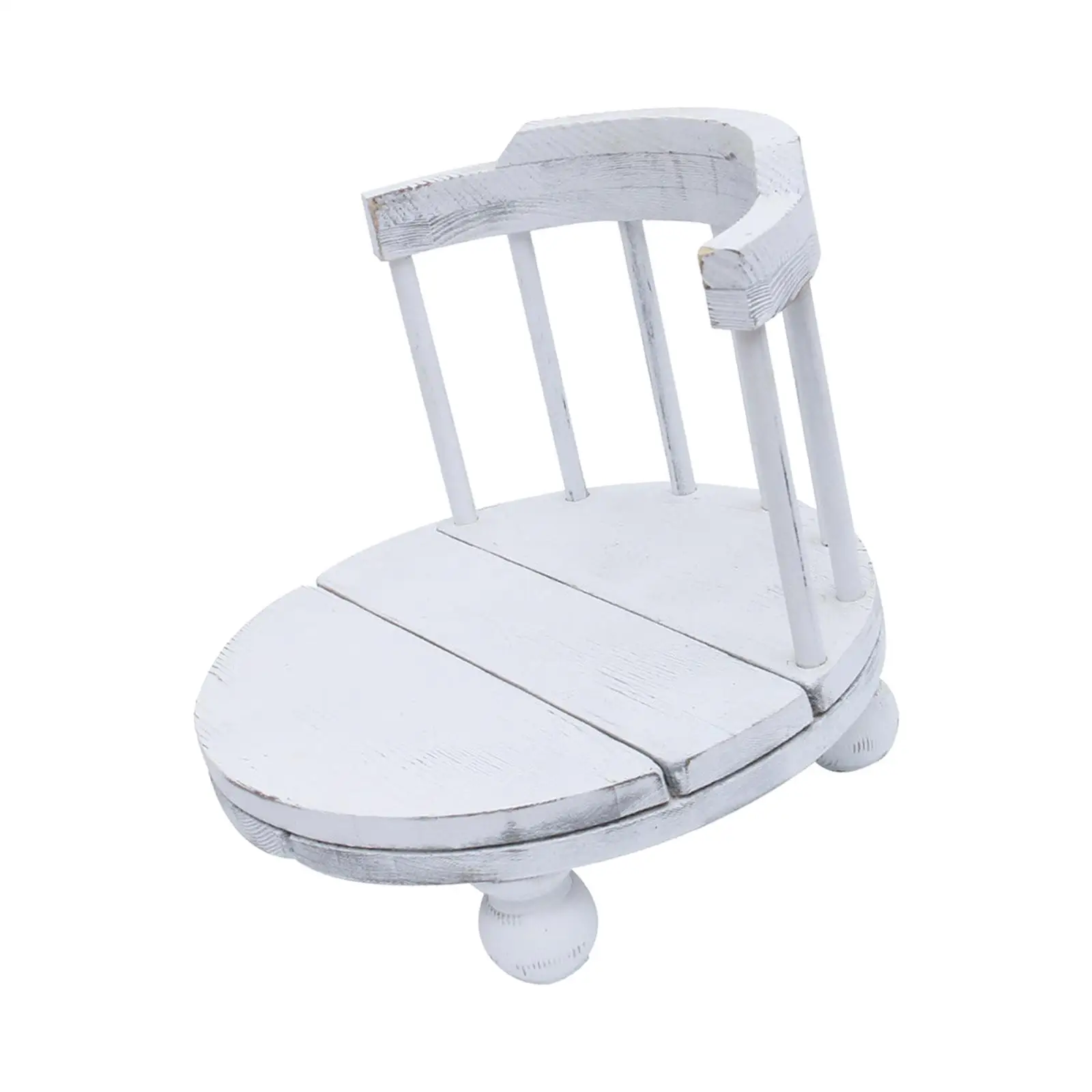 Newborn Posing Chair for Photography Props 0-6 Month Infants Wooden Seat for Baby Shower