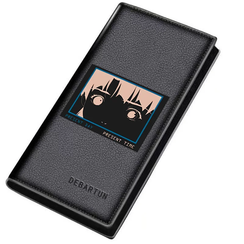 Eyes,hair,face,time,present day. Men's Long Wallets Business Stylish Printing Design Casual Use Christmas Valentine's Father's D