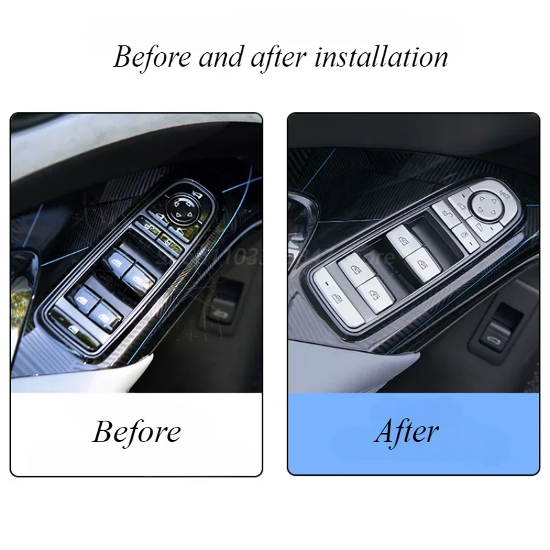 For BYD SEAL ATTO4 EV Interior Button Sticker Lifting Panel Metal Sticker Special Central Control Decorative Patch Accessories