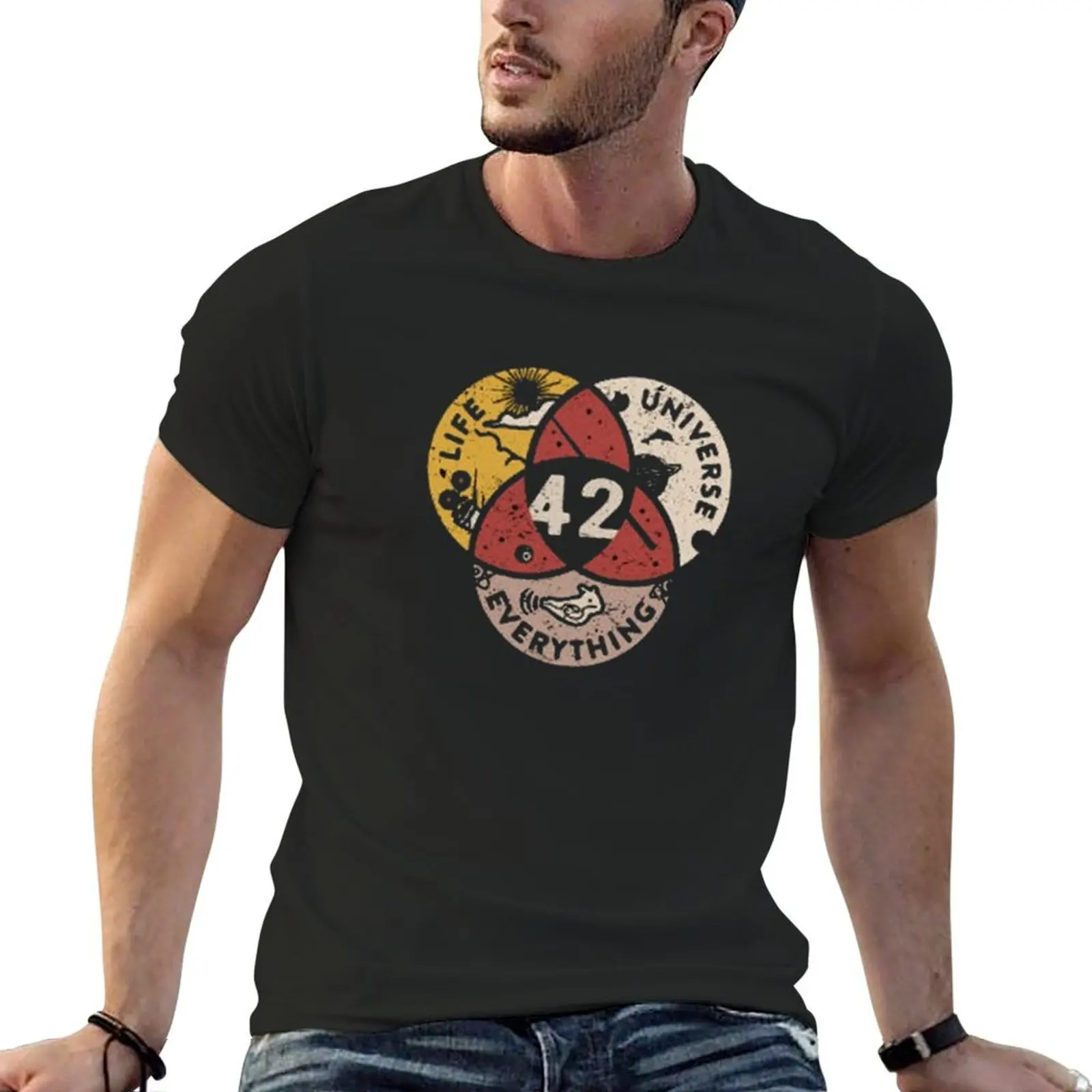 42 Answer to The Ultimate Question Of Life T-shirt vintage clothes new edition boys animal print mens graphic t-shirts funny