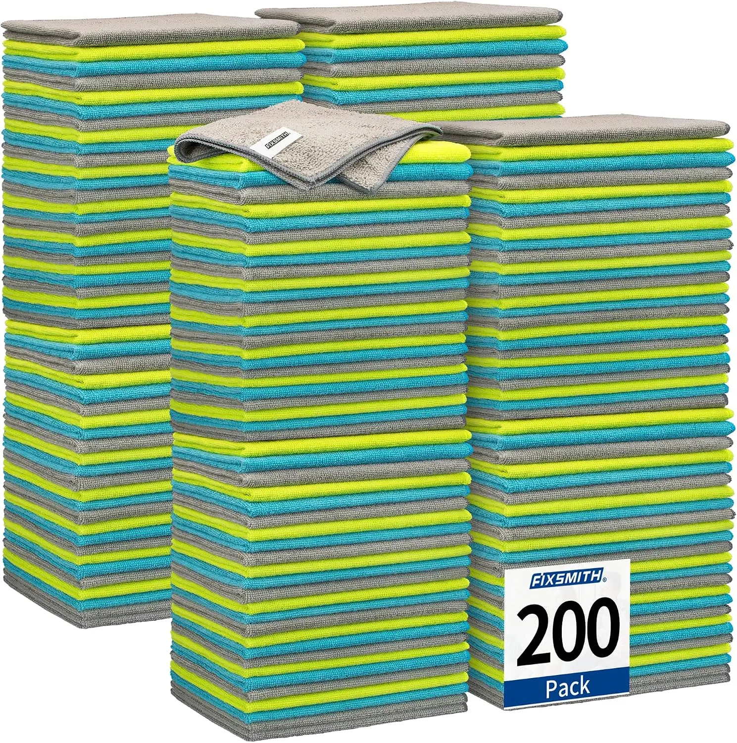 Shop Towels-200 Pack, Multi-Functional Shop Rags, 12 x 16 in Microfiber Cleaning Cloth, Highly Absorbent Cleaning Rags, Cleaning