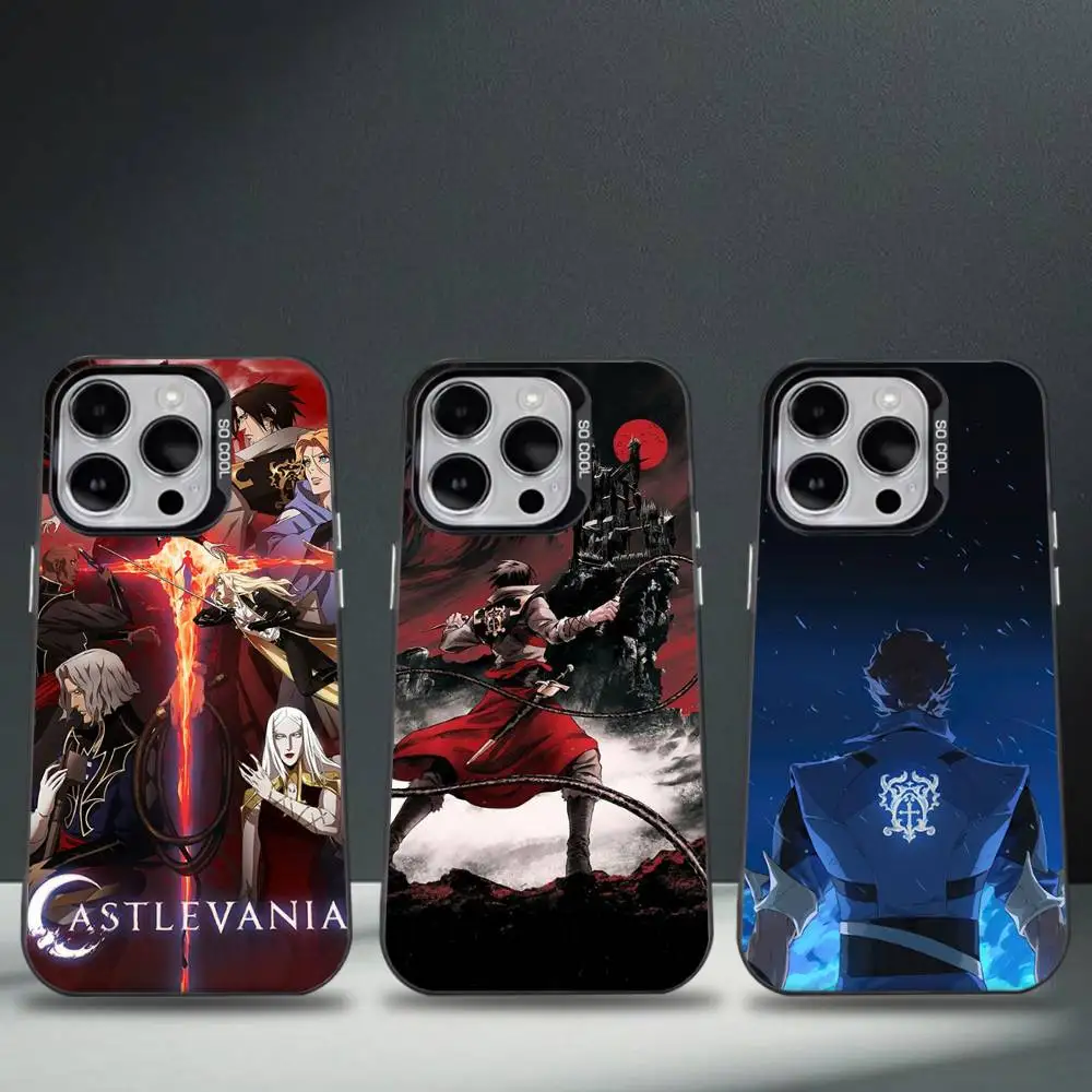

C-Castlevania G-Game Phone Case For iPhone 16,15,14,13,12,11,8,7,Pro,Max,Plus,Mini,XS,SE Anti Fall Black Matte Hard