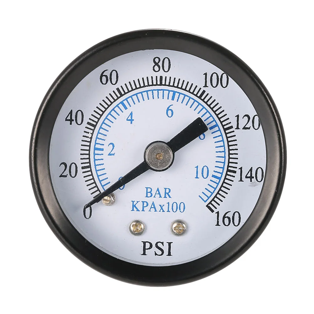 

1Pcs Pressure Gauge Metal Dual Scale 0-160psi 0-10bar Economical General Purpose Pressure Meter for Plumbing Heating Air