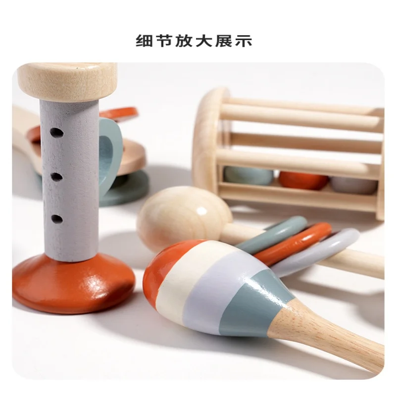 Детские колокольчики в клетке, детские ручные колокольчики, звонные музыкальные инструменты, образование для раннего детства, успокаивающие колокольчики для кровати, деревянные