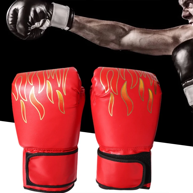 Professional Boxing Training Fighting Gloves 1 Pair PU Leather MMA Sandbag Gloves Equipment Breathable Sports Mittens Guantes