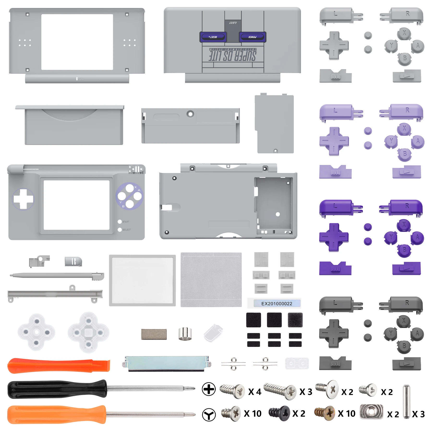 Imagem -06 - Escudo Completo de Reposição Extremerate para Nintendo ds Lite para Ndsl Estilo Snes Clássico