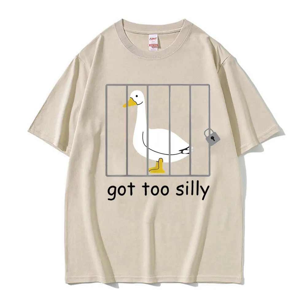 مضحك ميمي إيلي أوزة موقف حصلت على سخيفة جدا تي شيرت الرجال النساء Hot البيع Harajuku موضة خمر تي شيرت قصيرة الأكمام تي شيرت #6