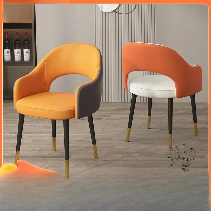 

Nordic light luxury dining chair home modern simple restaurant backrest negotiation chair bedroom net celebrity makeup nail