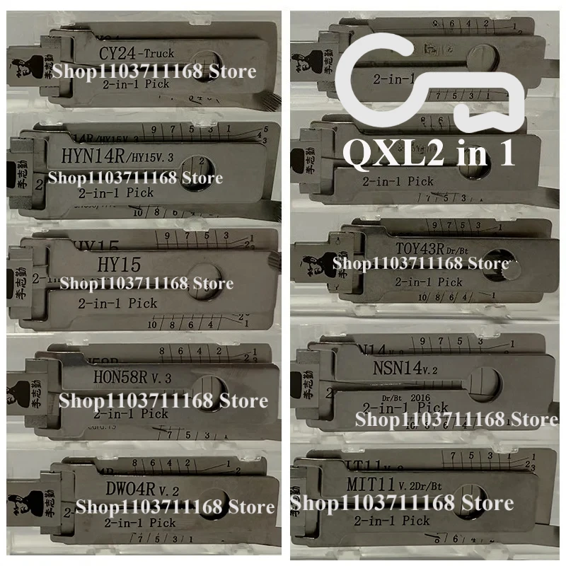 أدوات إصلاح Lishi 2in1 فك واختيار VA2T MAZDA2014 NE72 YM28 IONQ5 IONQ6 Yale5 Yale6 DAT17 HY22 TOY51 طقم السيارة باب مفتوح #1