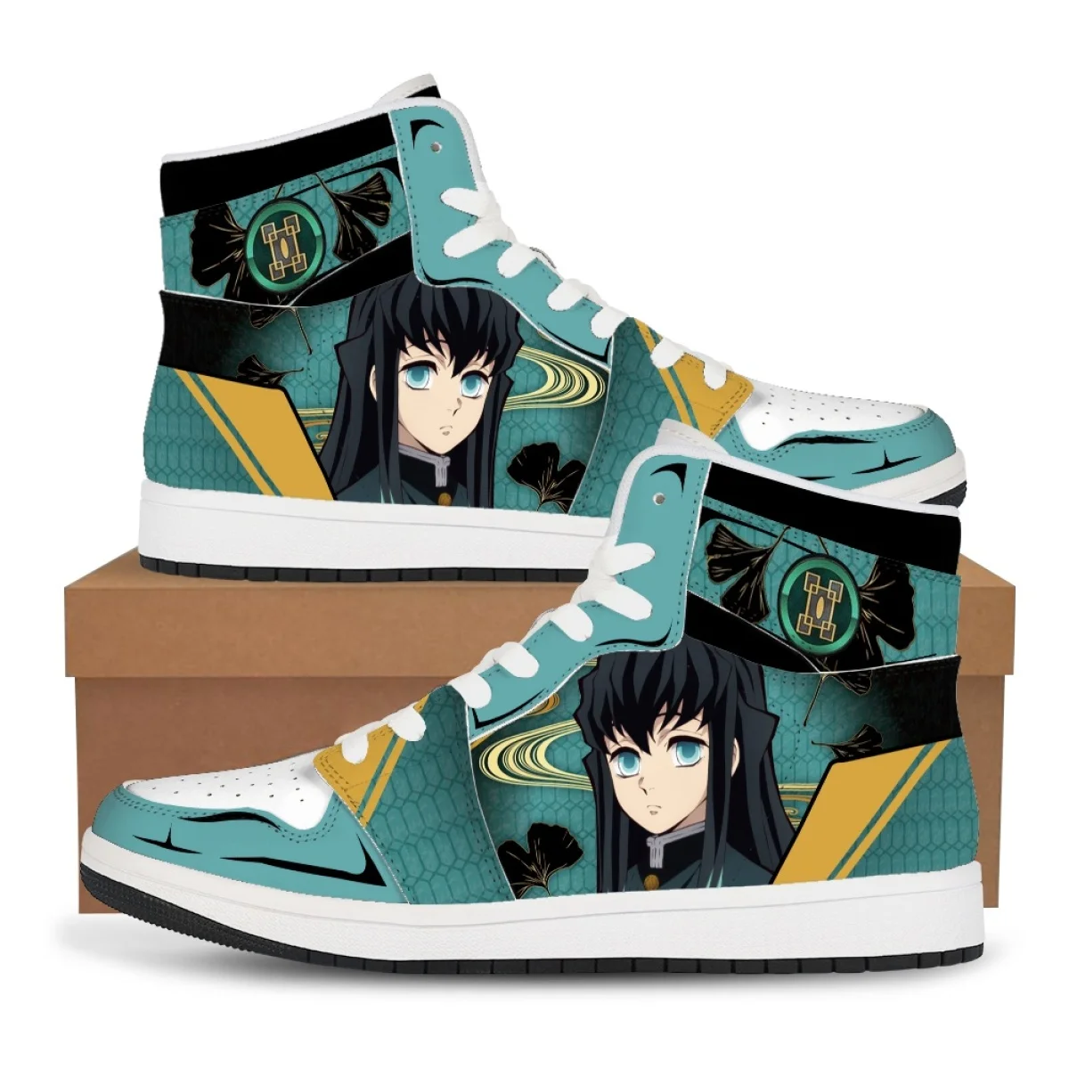 Anime Demon Slayer Sneakers Kochou Shinobu High-Top Sports Shoes