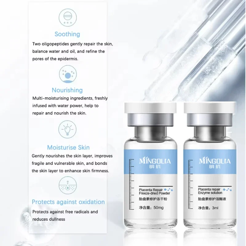 Polypeptide Placenta Freeze-dried Powder Essence Repair Facial Hydrating Nourishing Pore Shrinking Skin Rejuvenate Skin Care