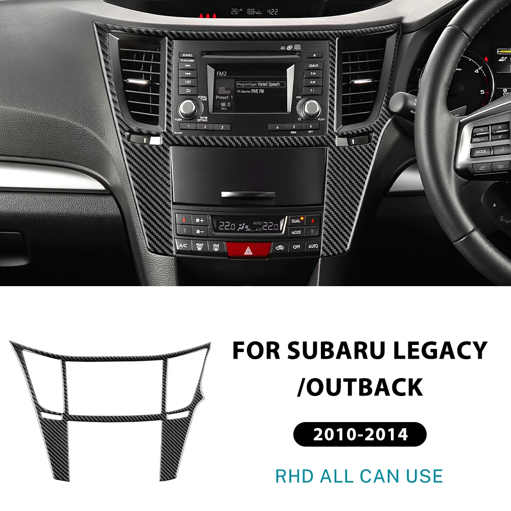 

Для Subaru Legacy Outback 2010-2014: наклейка из углеродного волокна на центральную консоль, отсек для хранения, воздуховод, панель CD-плеера, аксессуары для интерьера автомобиля